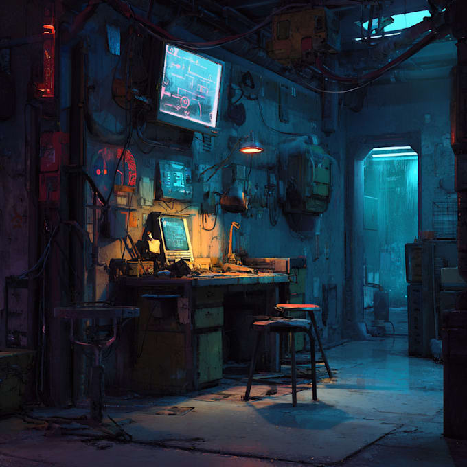 Make an cyberpunk futuristic city and background art by Raiainraralei ...