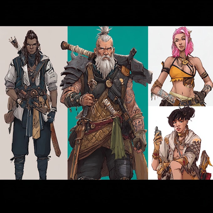 Make character concept art and illustrations for you by Debonyper | Fiverr