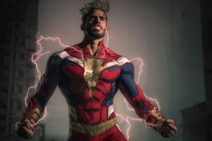 draw superhero character for you