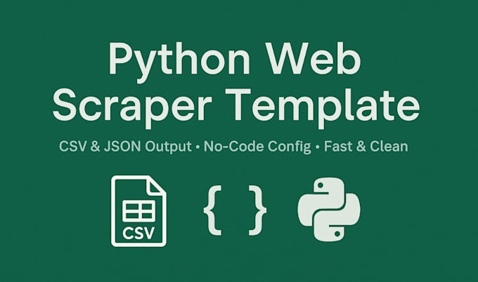deliver a ready to use python web scraper customizable