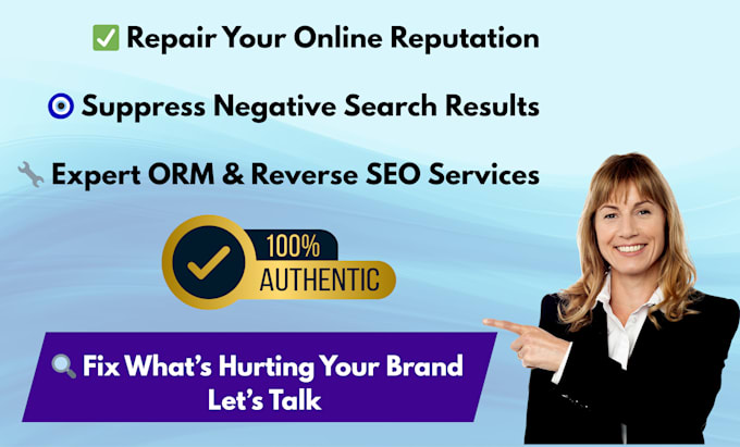 improve your online reputation and suppress negative links with expert ORM