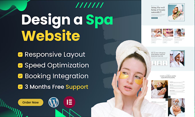 design spa website, beauty website, salon website using wordpress