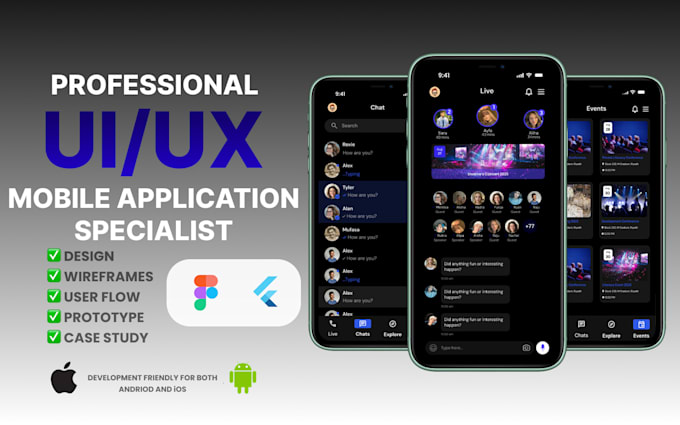 design your android and ios UI UX app design