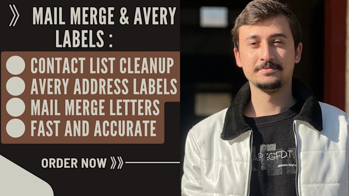 do mail merge and avery label data entry for your mailing list