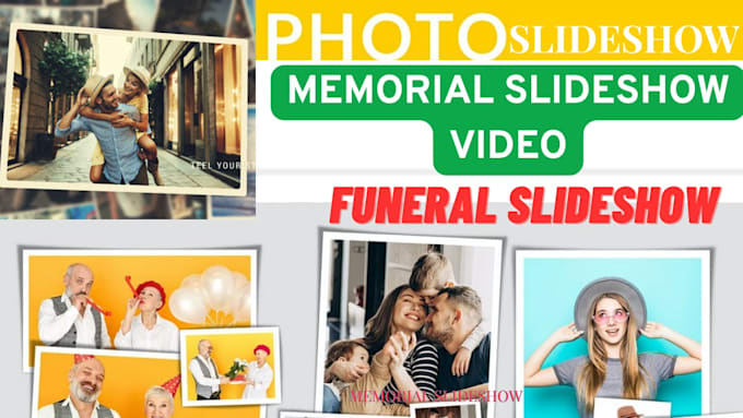 create funeral video, memorial slideshow, slideshow video