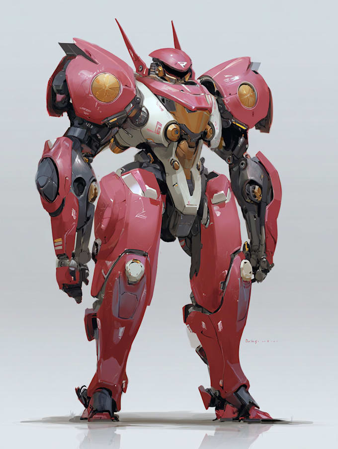 draw amazing concept for mecha, robot