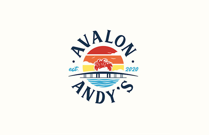 design fun seaside bar grill logo