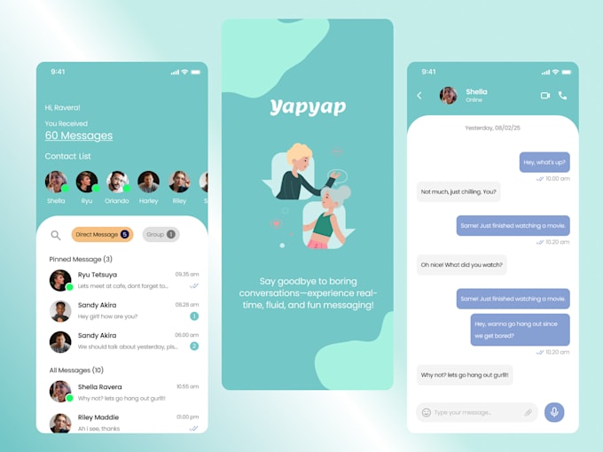 build a messaging app, snapchat clone app, facebook app, tiktok clone app