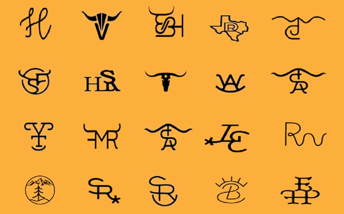 do western cattle brand design and ranch logo design