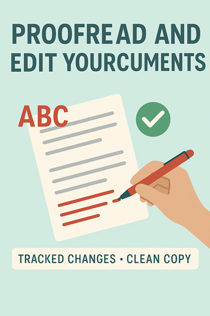 edit and proofread documents for clarity and accuracy