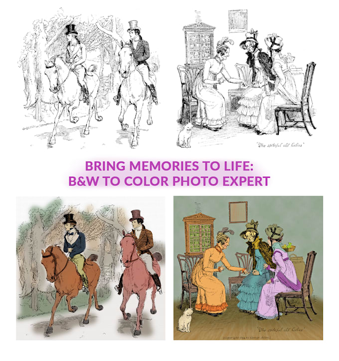 colorize your black and white hand drawn or historical images