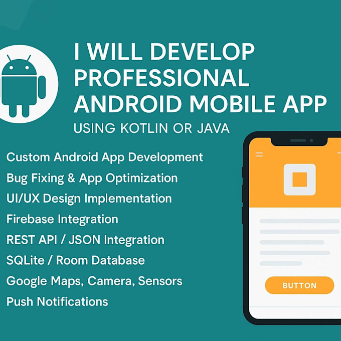 develop professional android mobile app