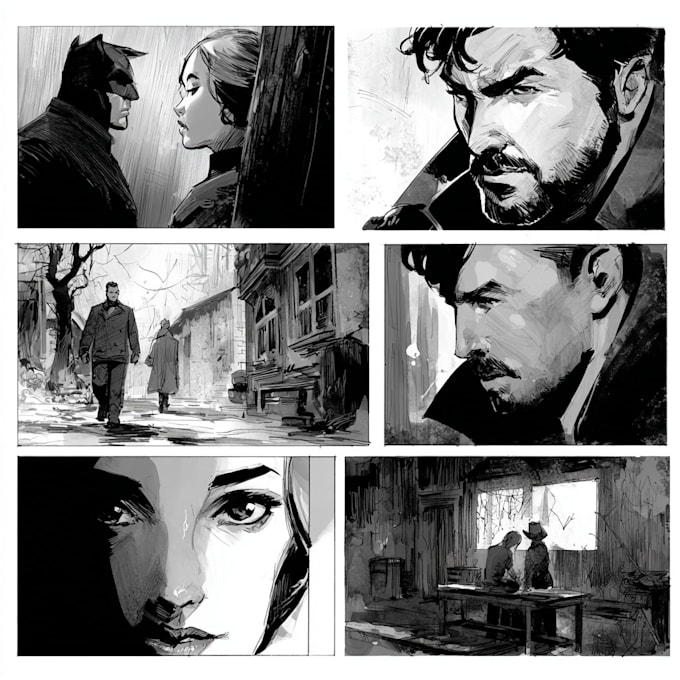 comic book artist illustrate storyboard