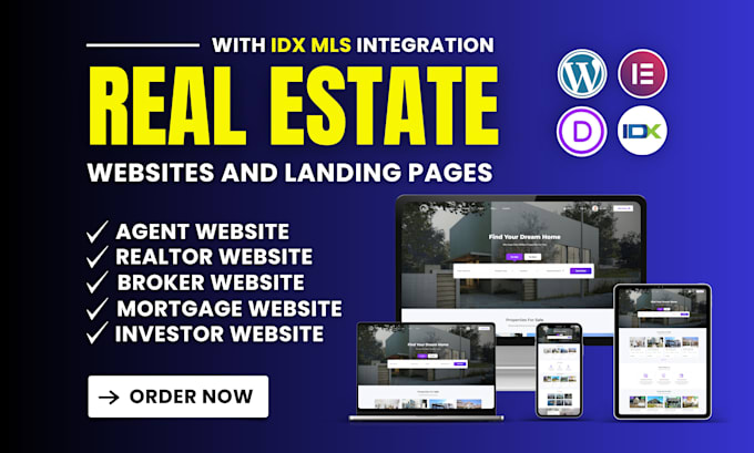 build realtor, agent real estate website with idx mls integration in wordpress