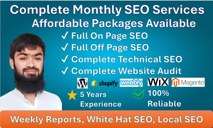 provide complete monthly SEO services with affordable packages
