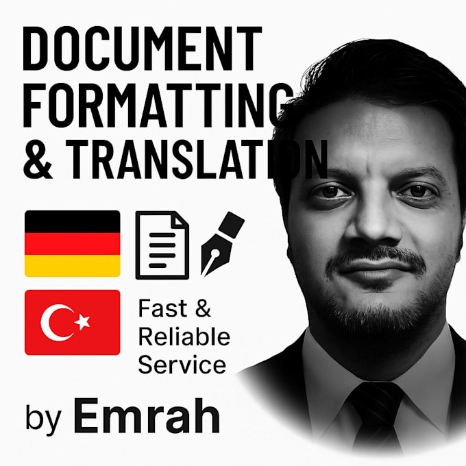 format, proofread and translate your documents german or turkish