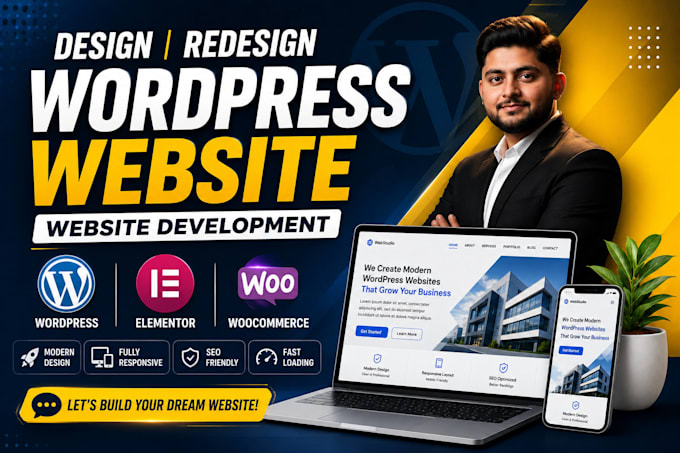 design a professional wordpress website or web design