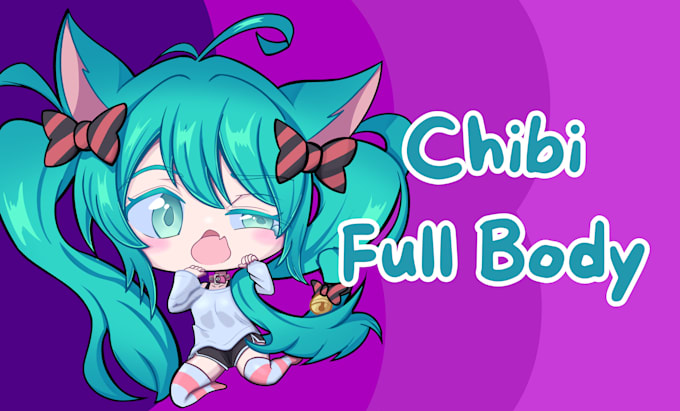 draw cute custom chibi characters for you