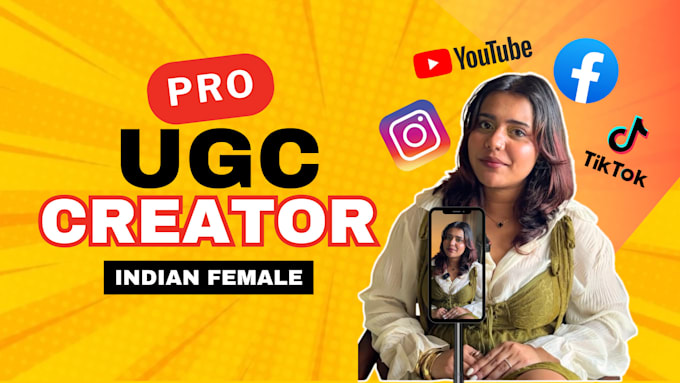 Create indian female ugc spokesperson videos english hindi by