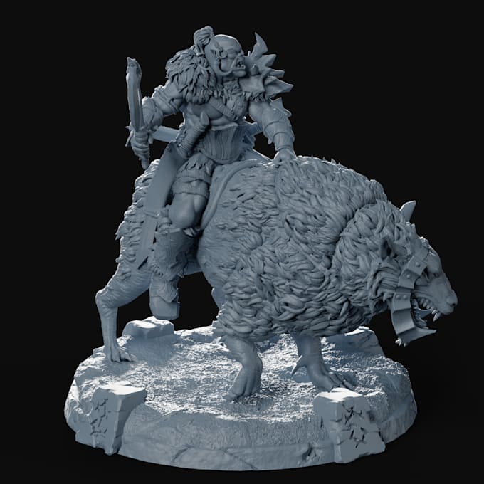 sculpt 3d action figure 3d miniature dnd figure warhammer 40k in zbrush blender