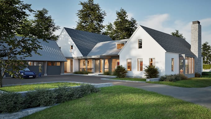 create stunning photorealistic exterior 3d renders