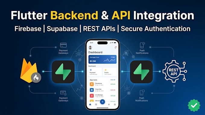 build flutter app with firebase, supabase and rest API integration