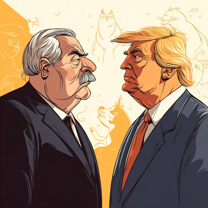 create a political cartoon or editorial illustration