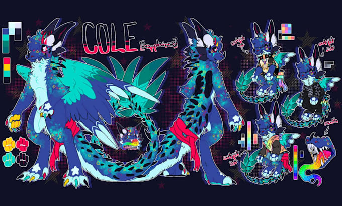 Draw furry ref sheet nsfw furry art fursona reference sheet furry ...