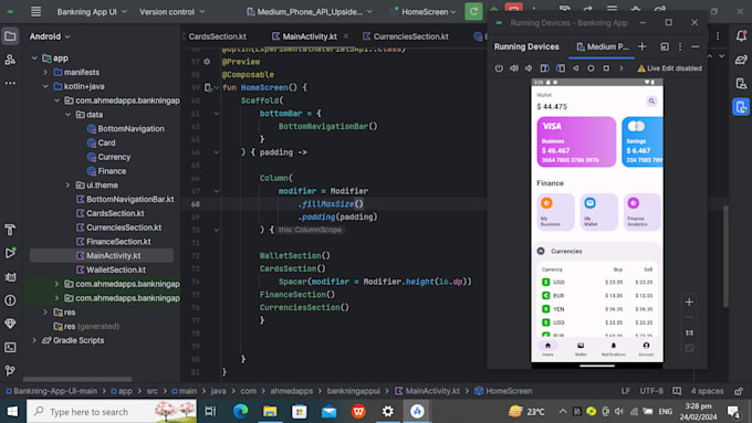 do android project or java or kotlin task in android