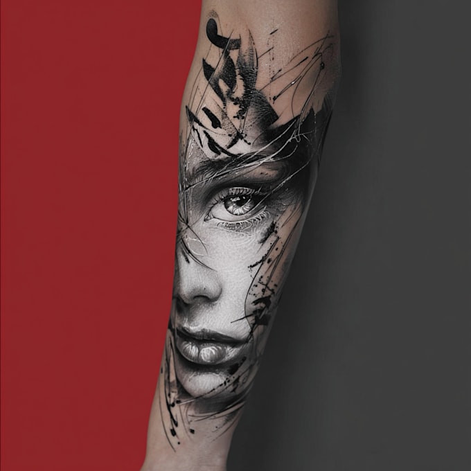 desing a attractive realism and full sleeve tattoo