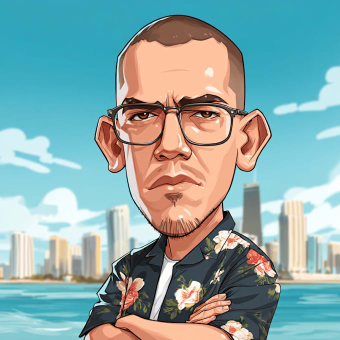 create funny avatar big head cartoon caricature