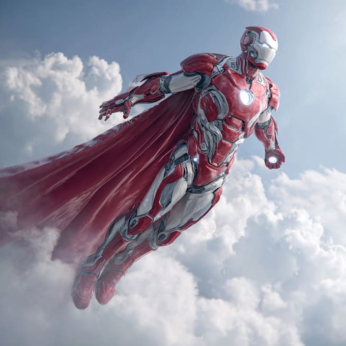 create concept art superhero character design for comics