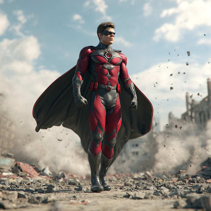 draw you a dc or marvel style comic book superhero