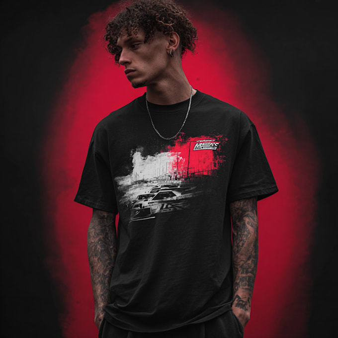 do nascar tshirt design or hiphop rapper tshirt