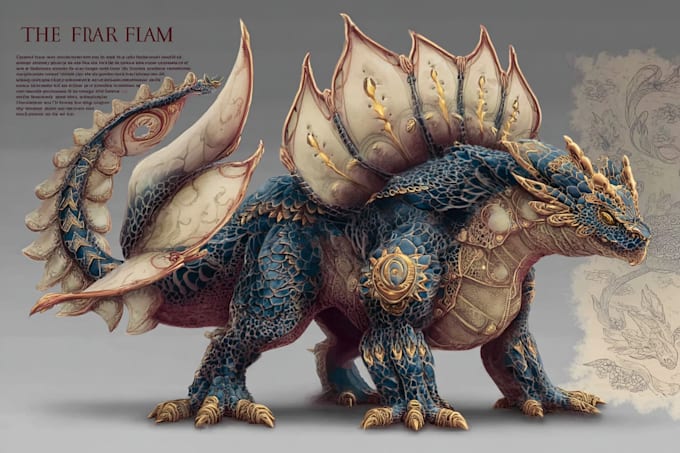 Draw high quality creature, character, and fantasy design by ...