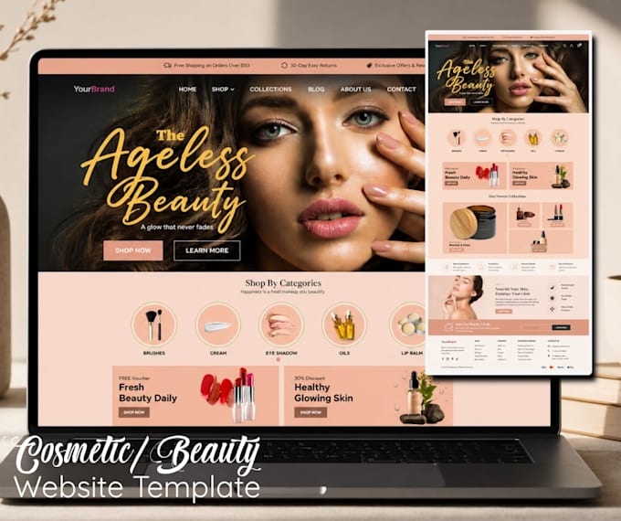design and create a canva website template
