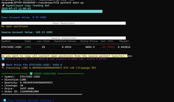 create hyperliquid copy trading bot