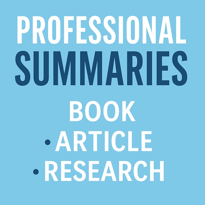 summarize your book, document, article, or research paper