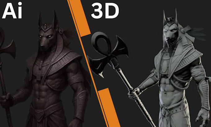 create 3d model from an ai generate image, 3d character model, 3d vehicle model