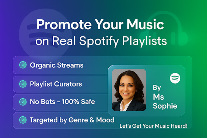 promote your music to real and active spotify playlists for organic growth