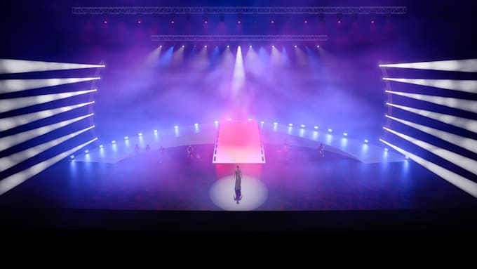 create professional 3d stage lighting visualization and plots in capture
