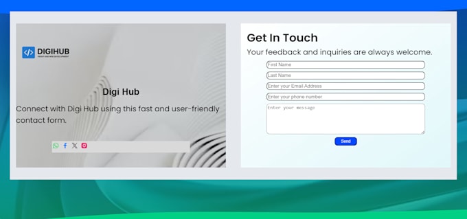 Create a responsive modern contact form with validation by ...