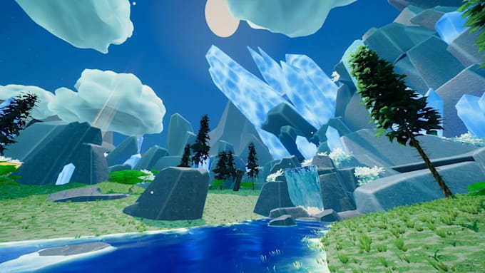 Design d'environnement de jeu 3d, conception de niveaux et carte, dans ...