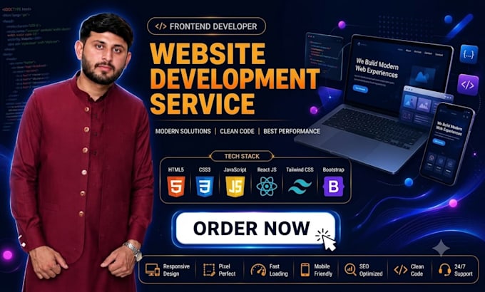 build a fast, responsive, and SEO optimized website using HTML CSS js