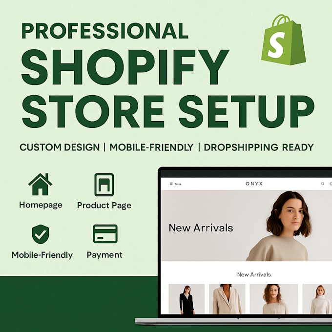 setup and design your shopify drop shipping store
