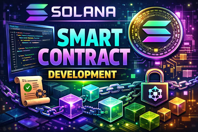 develop smart contract for your dapp, custom sol token, nfts