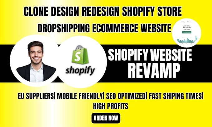 create 7figure shopify dropshipping store design ecommerce website redesign
