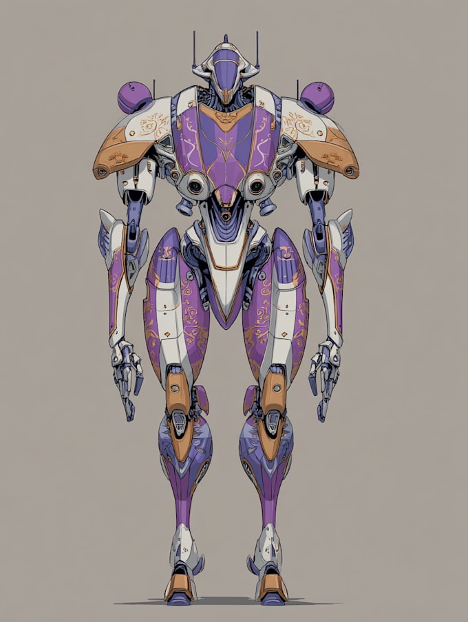draw complete mecha concept arts
