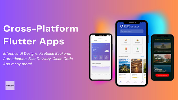 develop a high quality flutter mobile app for android and ios