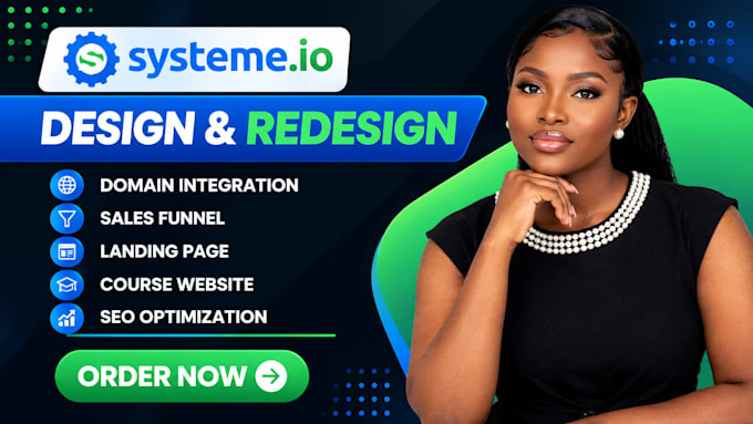 create systeme io sales funnel, landing page in systeme io